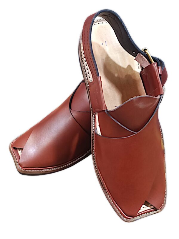 peshawari keri brown pure leather peshawari chappal for men (without box)