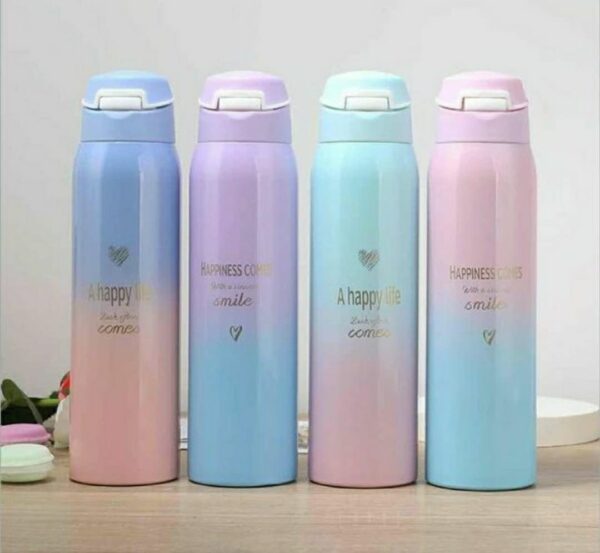 1 pc imported stainless steel vacuum sports water bottle | sport thermos water bottle | thermos mug 500ml (random color)