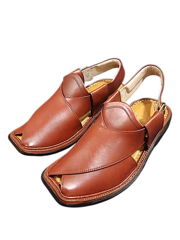 smart zalmi peshawari keri brown  / pure leather peshawari chappal for men (without box) - Image 3