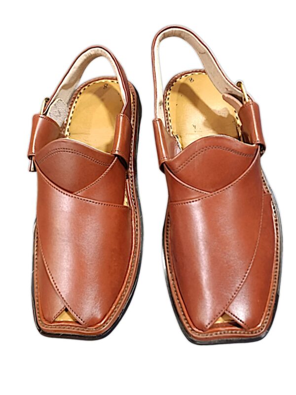 smart zalmi peshawari keri brown  / pure leather peshawari chappal for men (without box) - Image 2