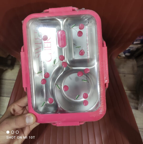 rectangular lunchbox with a clear lid | lunch box for children, kids and adult | portable picnic storage | school student food container - Image 3
