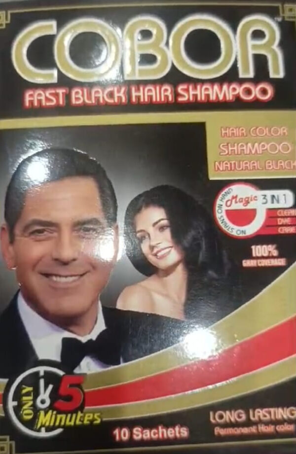 1 piece cobor hair color natural black shampoo | hair color shampoo for men & women | best quality shampoo 25g - Image 3