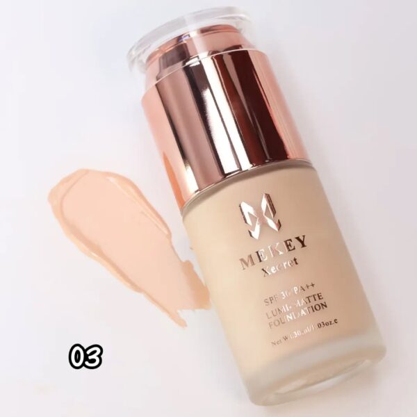mekey xecret match perfection stay matte waterproof foundation (30ml) - Image 3