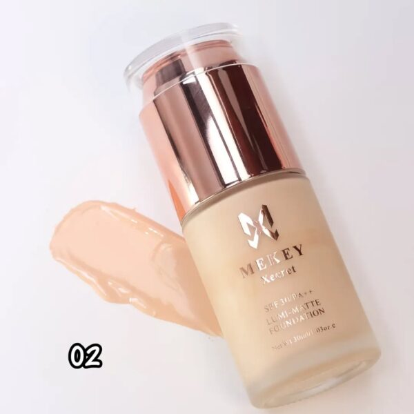 mekey xecret match perfection stay matte waterproof foundation (30ml) - Image 4