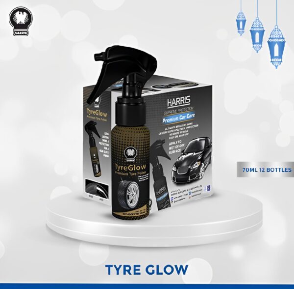 pack of 12 tyre glow for tyre shine | best quality shining spray for car & bike tyres 70 ml - Image 4