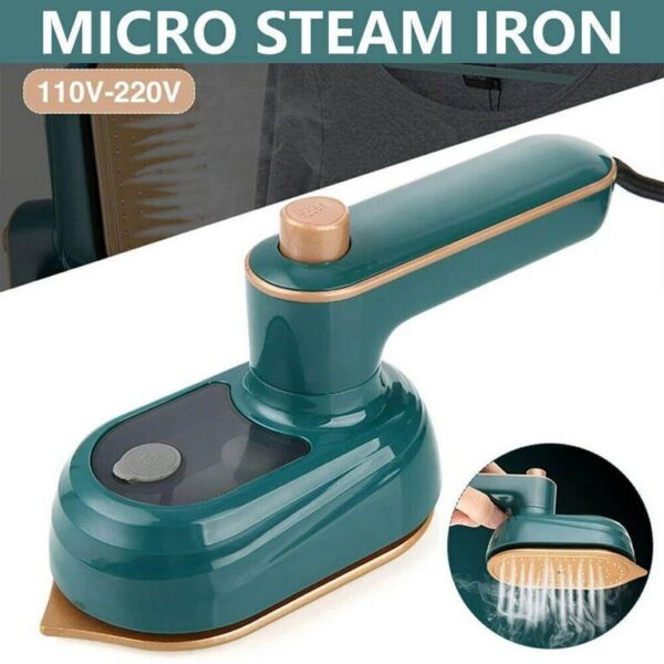 portable handheld steam iron, 180° rotatable professional mini steam iron for clothes, foldable travel garment steamer micro steam iron for home travel - Image 2
