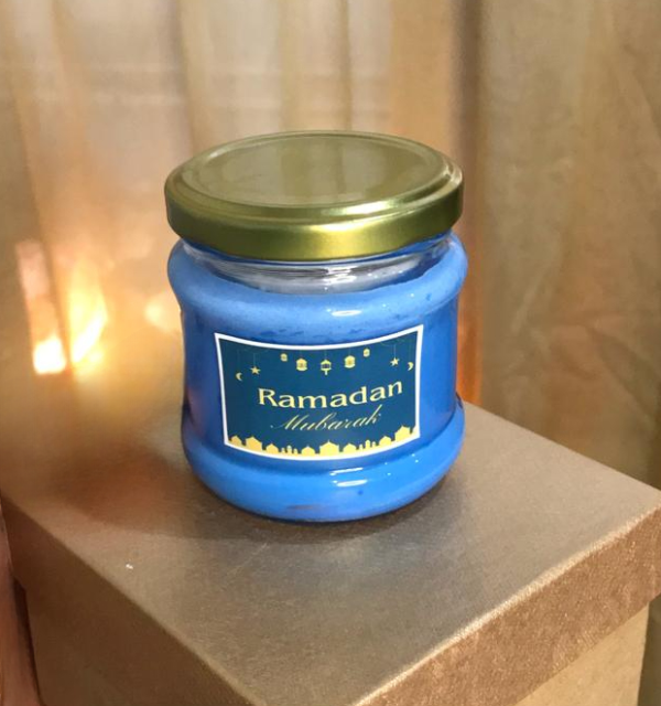 ramadan candle - soul soothing aroma – handmade milky & fresh soy wax candle - 100 gram