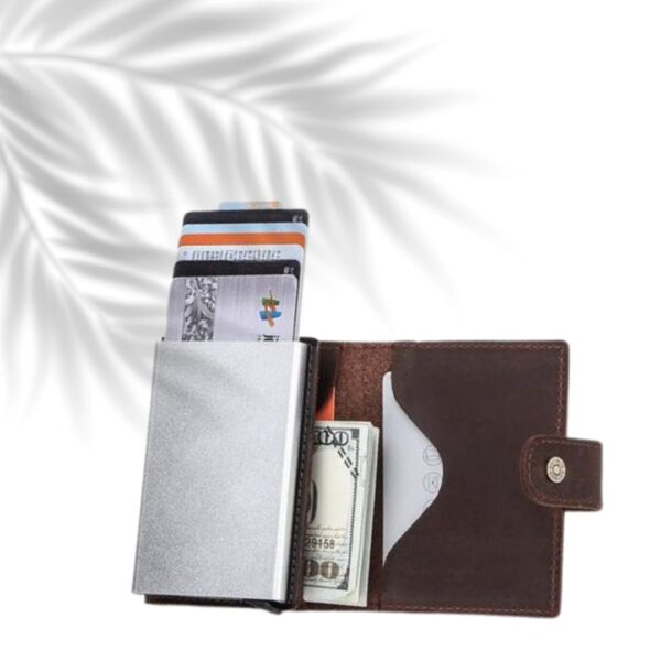men's stylish slim wallet with card pockets – multicolor, rexine material ( random color ) - Image 3