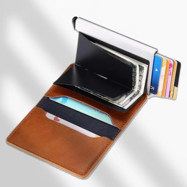men's stylish slim wallet with card pockets – multicolor, rexine material ( random color ) - Image 6