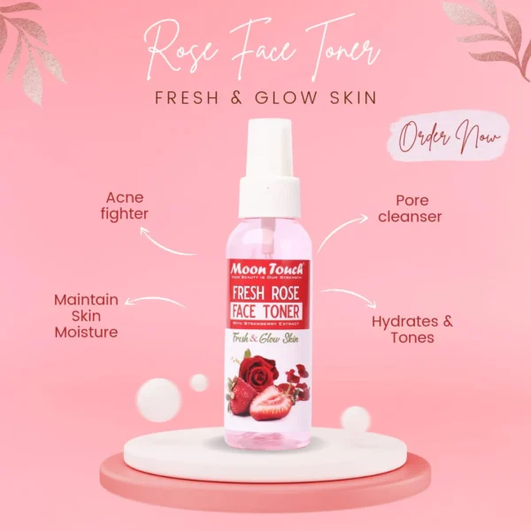 fresh rose face toner mist (100ml) - Image 2