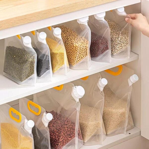 moisture-proof sealed transparent food grain pouch | storage bag for rice, flour, cereals, nuts etc - Image 7
