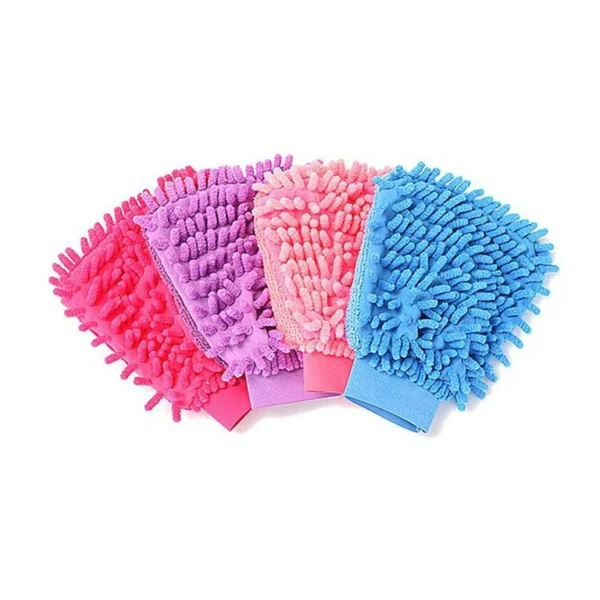 microfiber car wash duster glove | multi-purpose super absorbent and perfect wash clean for home, kitchen, window, car dusting (random color) - Image 4