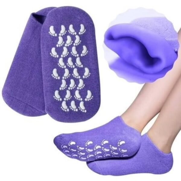 spa gel socks, ultra soft silicone full foot/heel protection socks - Image 13