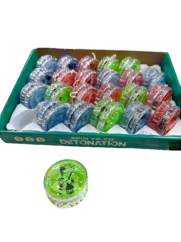 pack of 12 led toys yo yo sport toys yo yo flashing plastic for kids - Image 2