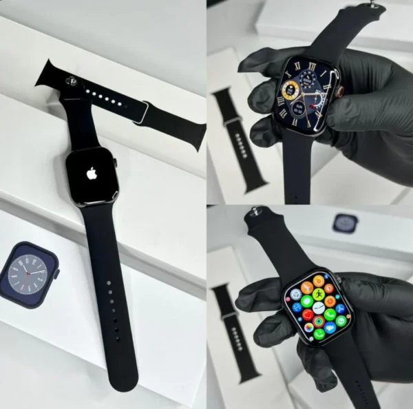 apple logo series 9 smart watch- with 2 straps - premium quality apple logo smart watch with 49mm big display(random color ) - Image 6