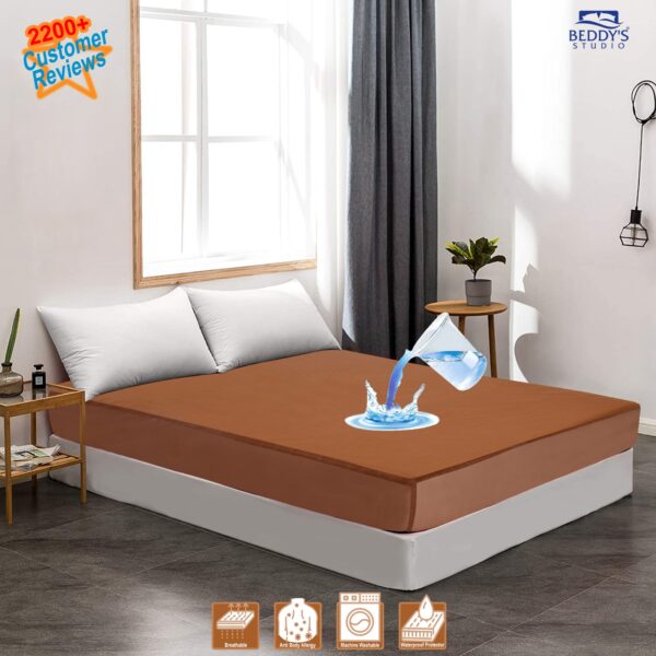 100% waterproof mattress protector cover is made of polish fabric,  (random color) - Image 10
