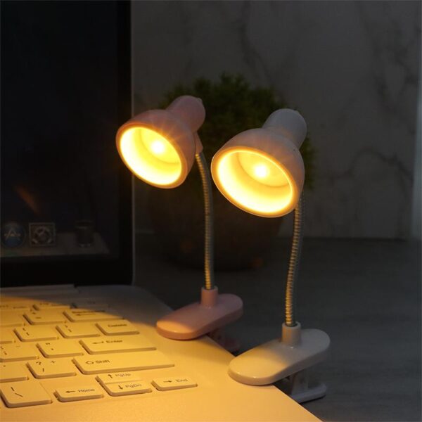 1pc mini led clamp reading lamp night lights (random color) - Image 9