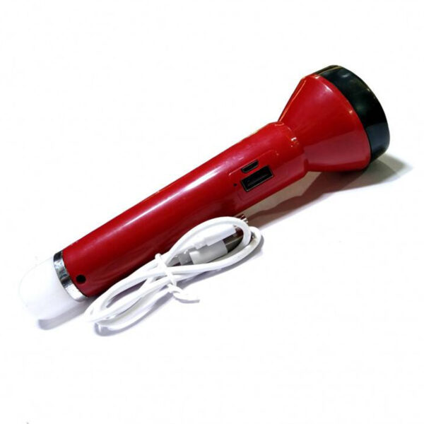 sd-8676a rechargeable led flashlight focus powerful torch light | best torch for outdoor | indoor light | light for hiking & camping ( random color ) - Image 3