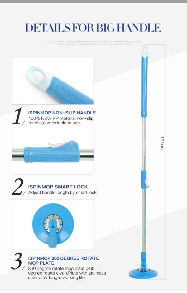 360 degree rotating spin mop - original replacement parts for home, kitchen & bathroom cleaning spin mop  ( random color ) - Image 16