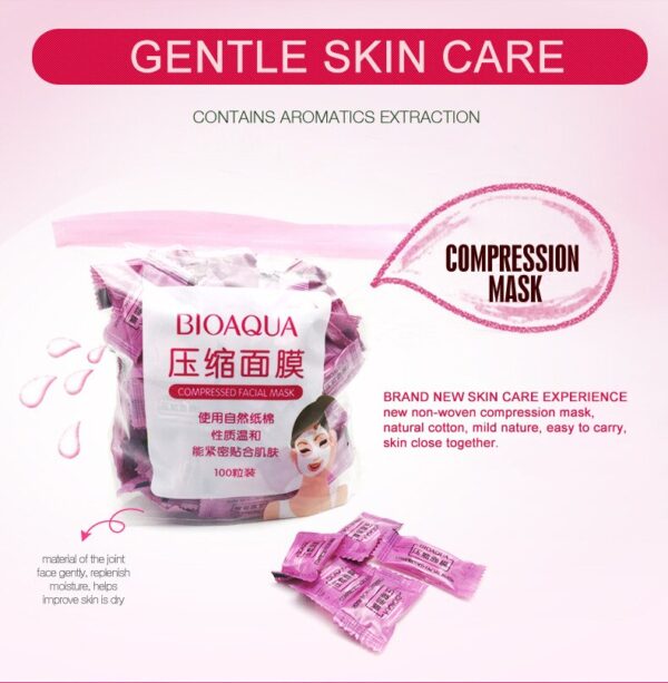 pack of 50 bioaqua compressed facial tablet face sheet | 50 pcs facial tablets | best quality facial tablets - Image 8