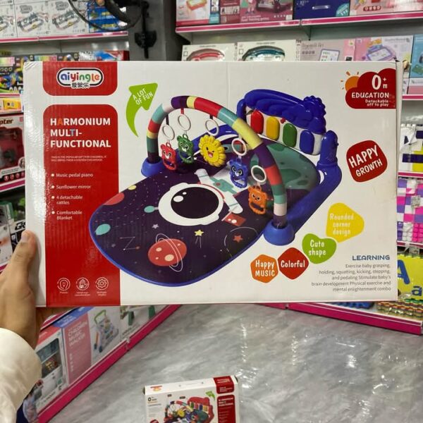 kids musical piano gym mat with music & lights - (imported) (random color) - Image 3