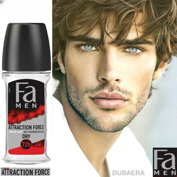 fa men attraction force sensitive scent anti-perspirant roll on 50ml - Image 2