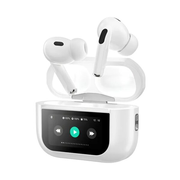 v20 pro earbuds – touch screen display airpods anc wireless headset tws noise cancelling earbud