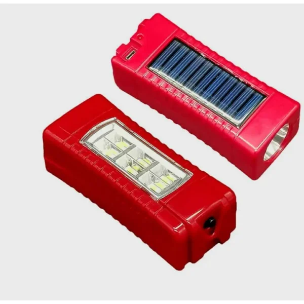 led light solar and electric rechargeable emergency battery and torch light rl6006s - Image 4