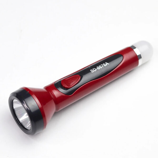 sd-8676a rechargeable led flashlight focus powerful torch light | best torch for outdoor | indoor light | light for hiking & camping ( random color )