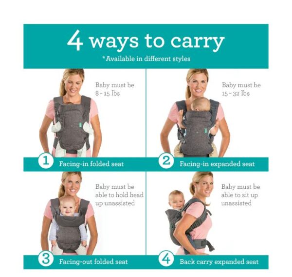 infantino the flip 4-in-1 baby carrier's unique - Image 10