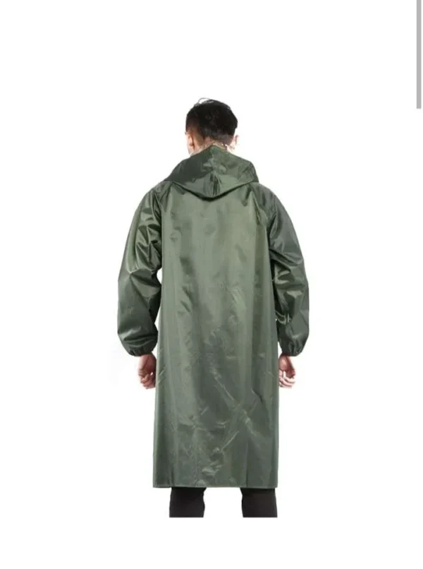 1 pc stylish beautiful rain coat heavy parachute rain coat waterproof raincoat hooded coat (random color) - Image 5