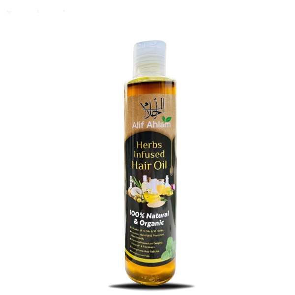 alif ahlam herbs infused hair oil – 200ml - Image 7