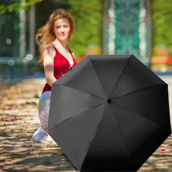 portable folding umbrella for men and women - random colors - Image 7