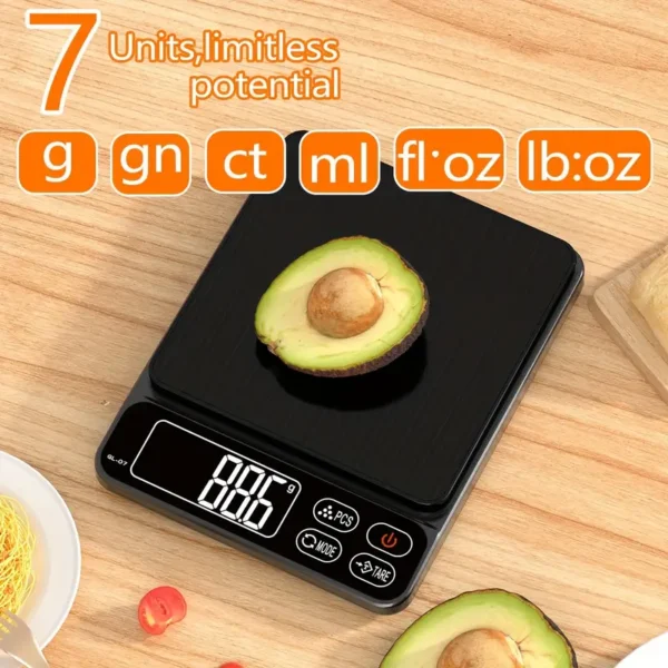 precise escort digital kitchen scale with lcd display - gl-01 - Image 2