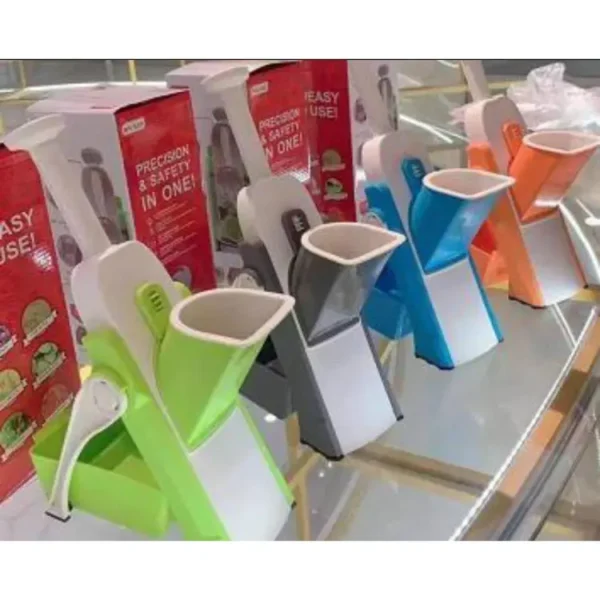 5 in 1 mandoline vegetable slicer food chopper, vegetable cutter, quick fruit dicer high quality (random color) - Image 4