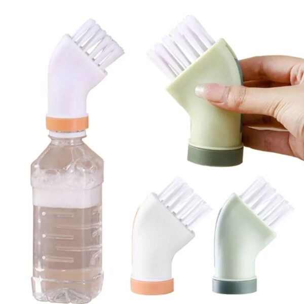 dry/wet cleaning brush can connect any mineral water bottle / multi-use cleaning brush  (random color) - Image 5