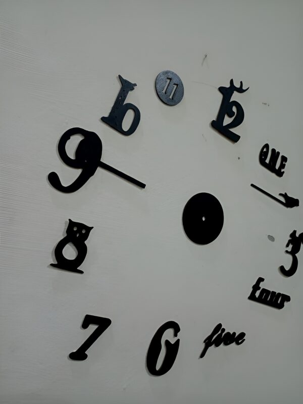decorative 3d clock / diy clock creative 3d wooden wall clock for home decor - Image 4