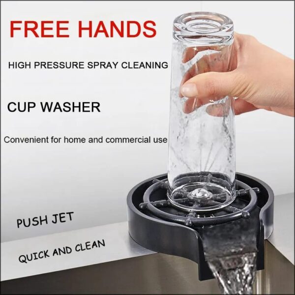 glass washer - glass washer for kitchen - glass rinser cup bottle washer cleaner for kitchen sinks, kitchen sink accessories attachment stainless