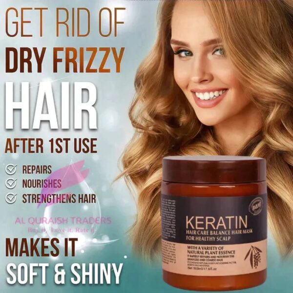 keratin original hair care balance mask and treatment for healthy scalp - 500ml - Image 5