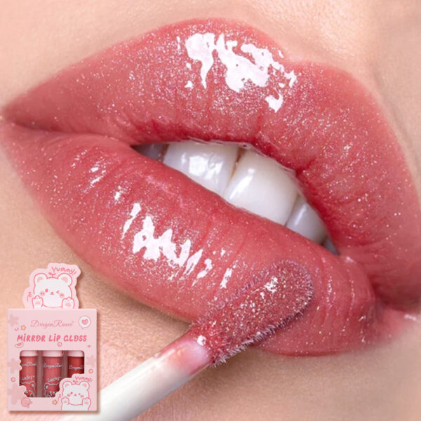 3 pc mirror lip gloss tinted lip balm lip oil hydrating non-sticky lip glow oil lip plumper mirror gloss lip stain (random shades) - Image 8