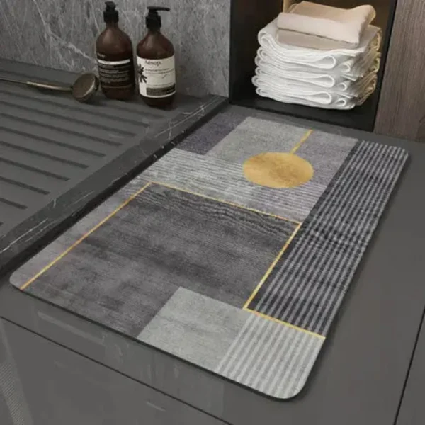 anti-slip water-absorbent mat – quick-drying rug door mat for bathroom & kitchen (random design )