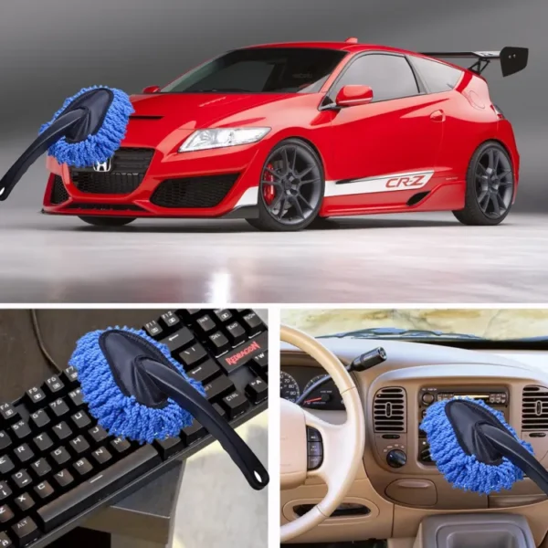 car wash microfiber cleaning brush car collector cleaning dusts mop bristles strong water absorption vehicle cleaning wax mop brush, home cleaning used dust removal dusting tool (random colors) - Image 4