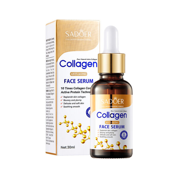 sadoer collagen serum skincare facial essence liquid firming moisturizing soothing nourishing face serum skin care - 30 ml - Image 3