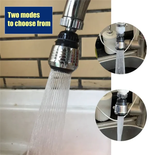 multifunctional 360° water faucet  kitchen sink faucet sprayer water saving aerator 360 degrees rotatable - Image 13