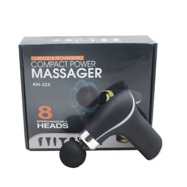 compact power massage with 8 interchangeable heads, cordless & rechargeable massager for deep tissue muscle relaxation kh-325.(random color) - Image 7