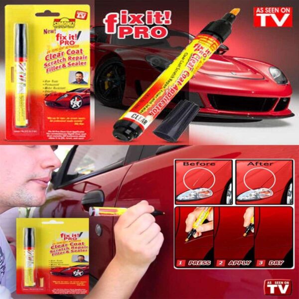 fix it pro car scratch repair remover pen magic clear coat applicator filler & sealer painting pen - Image 4