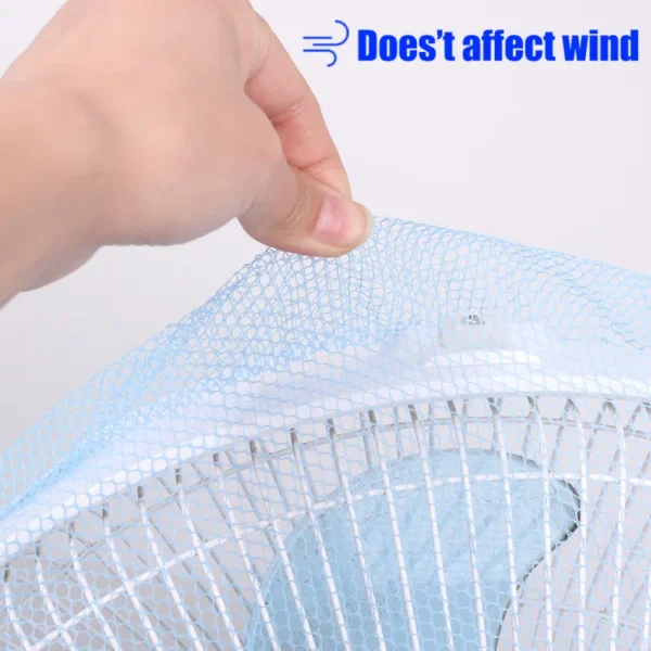 pedestal fan cover net for kids safety | mesh fan cover thin mesh fan guard fan mesh covers for kids children finger safety (blue) - Image 6