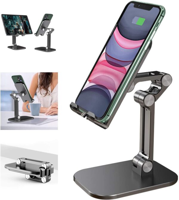 foldable, portable mobile stand, mobile holder (random color)(angle height adjustable) - Image 3
