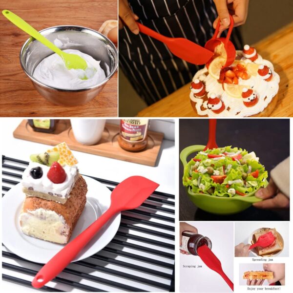 silicone spatula heat resistant non-stick flexible rubber kitchen utensil (random color) - Image 3