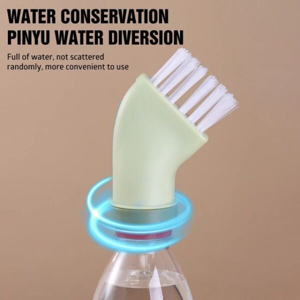 dry/wet cleaning brush can connect any mineral water bottle / multi-use cleaning brush  (random color) - Image 7